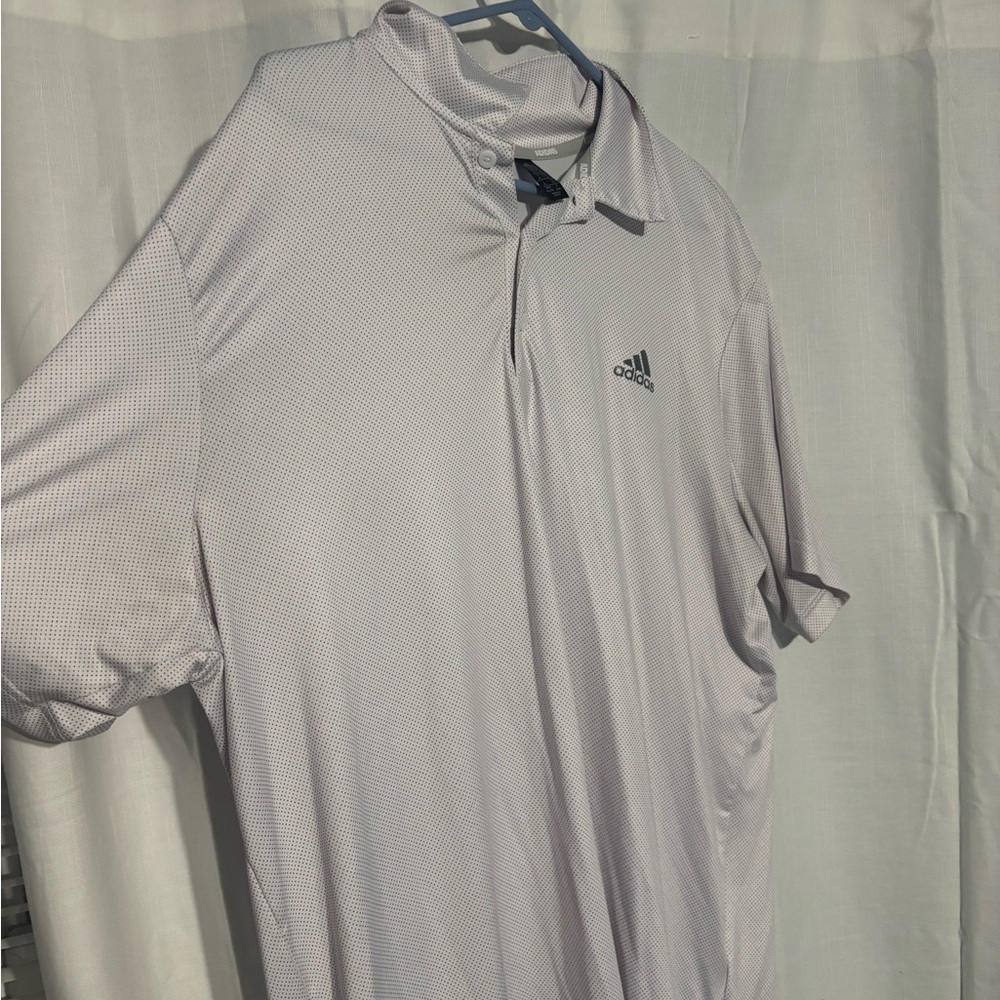 Adidas Men's Light Gray Polo Shirt